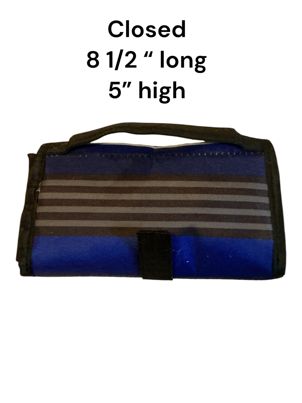 Blue And Black Striped Insulated Lunch Bag — image 8 of 8